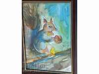 КАТЕРИЧКА НА КЛОН картина подпис рамка стъкло