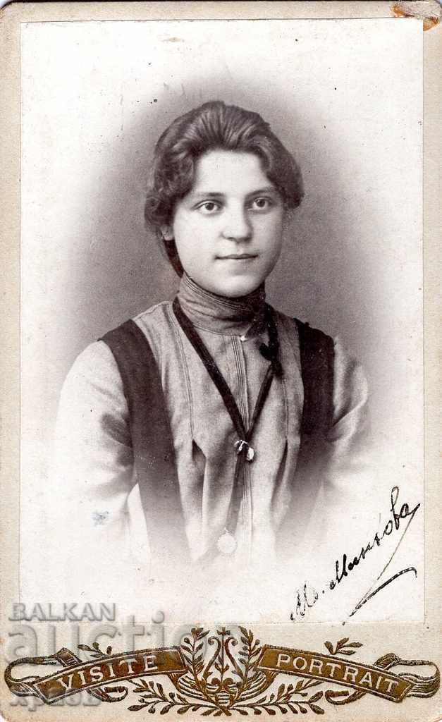 FOTOGRAFIE VECHE - CARTON - M. MINKOVA - 18.08.1909 - M2629