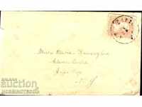 USA travel envelope with 3 CENTS red - 3