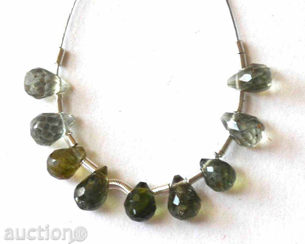 NATURAL GREEN TOURMALINE - MICROFACETED BRIOLET - 4x6 mm (236