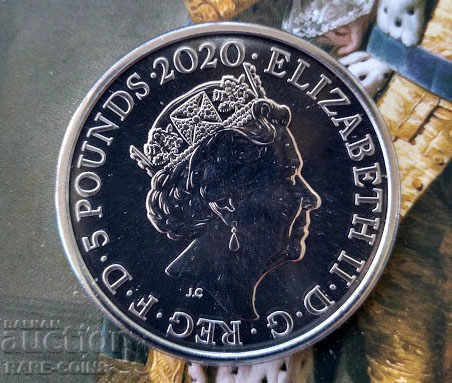 Anglia 5 Pounds 2020 UNC Rare Original cu preț € 33.23 | 64.99 BGN
