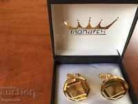 SLEEVE BUTTONS GOLD-MONARCH NEW