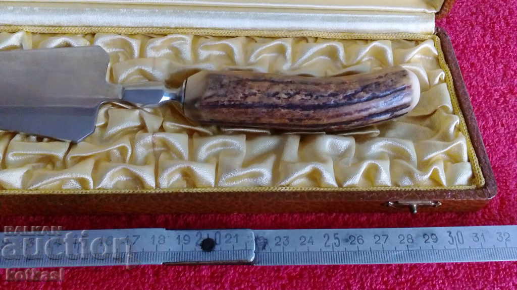 Auction  Old DUPOND utensil original box horn handle