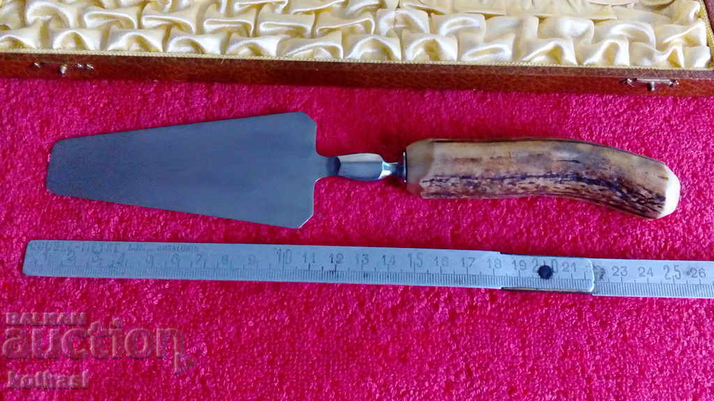 Old DUPOND utensil original box horn handle - 5