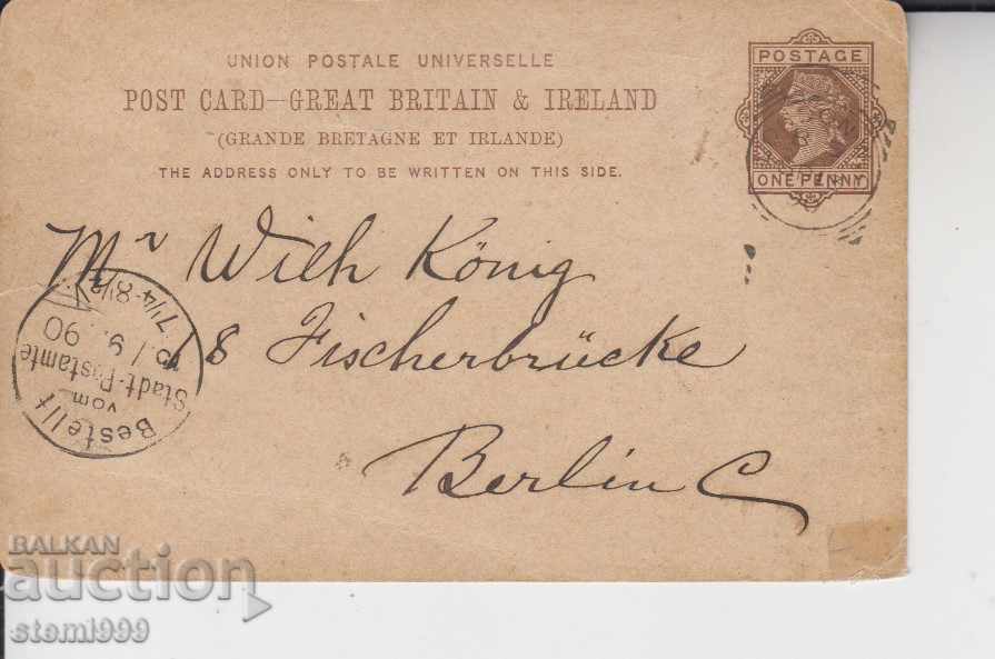 Carte poștală 1890 Anglia