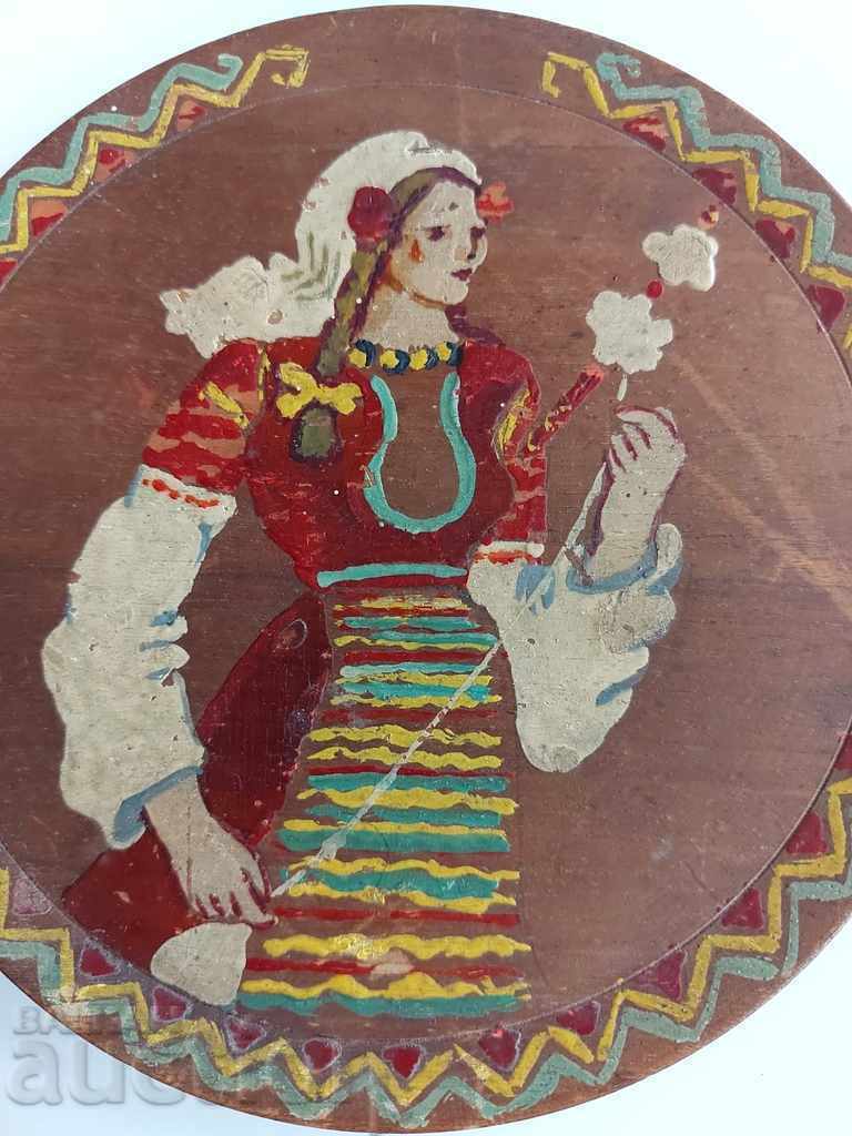 100-YEAR-OLD PAINTED WOODEN PLATE PANEL PAINTING PAINTING with price 95.00 BGN | € 48.57 100-YEAR-OLD PAINTED WOODEN PLATE PANEL PAINTING PAINTING with price 95.00 BGN | € 48.57