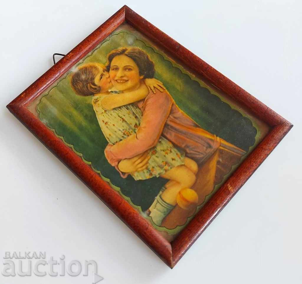 Auction ROYAL LITHOGRAPHY MOTHER WITH CHILD FRAME POSTER CARD Auction ROYAL LITHOGRAPHY MOTHER WITH CHILD FRAME POSTER CARD