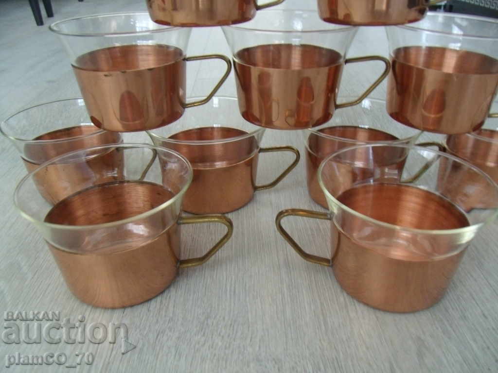 Livrarea № * 4664 set de 12 pahare de cupru cu cupe JENA GLAS Livrarea № * 4664 set de 12 pahare de cupru cu cupe JENA GLAS