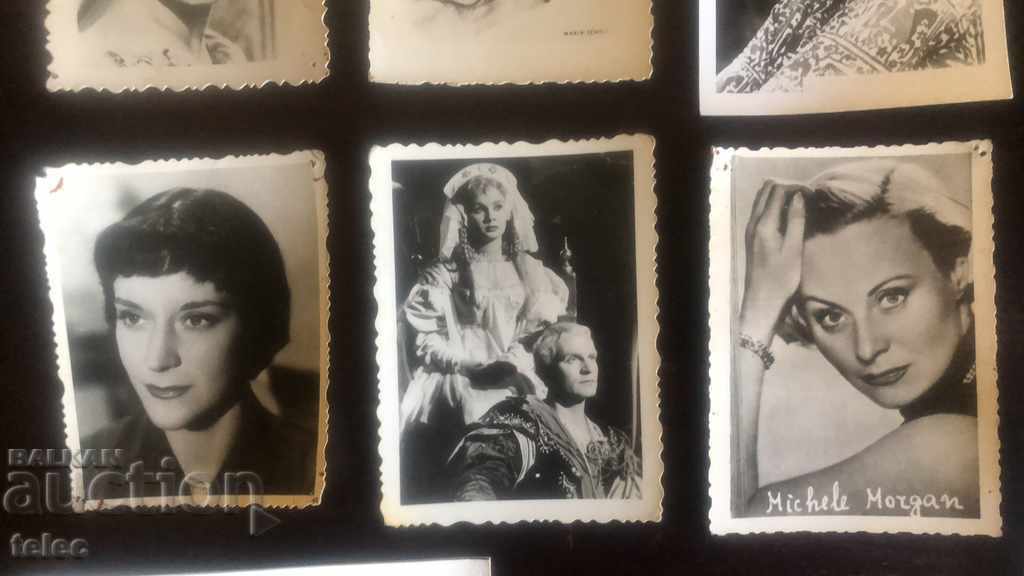 Set of 10 photos of European movie stars 50s of the twentieth century - 6