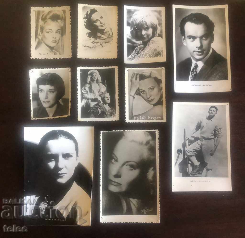 Σετ 10 φωτογραφιών Ευρωπαίων ηθοποιών του κινηματογράφου της δεκαετίας του '50 Σετ 10 φωτογραφιών Ευρωπαίων ηθοποιών του κινηματογράφου της δεκαετίας του '50