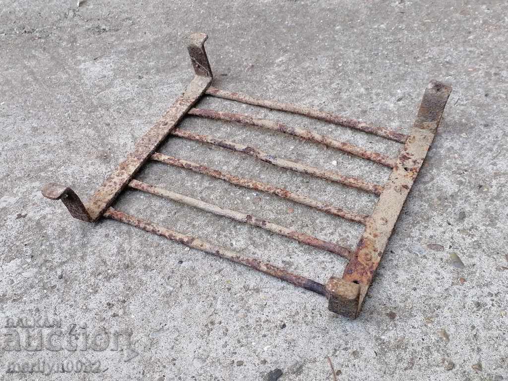 Auction An old hand-forged grill, a steak, wrought iron Auction An old hand-forged grill, a steak, wrought iron