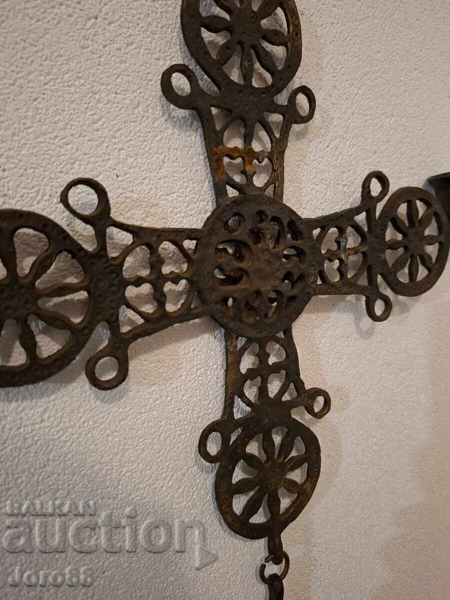 Cruce mare de bronz Austria din secolul XIX - 6 Cruce mare de bronz Austria din secolul XIX - 6