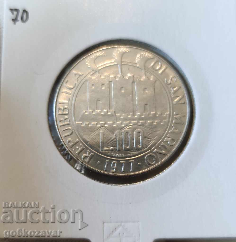 San Marino 100 de lire sterline 1977 UNC! cu preț € 3.50 | 6.85 BGN San Marino 100 de lire sterline 1977 UNC! cu preț € 3.50 | 6.85 BGN