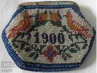 OLD PORTOMONE WITH BEADS 1900