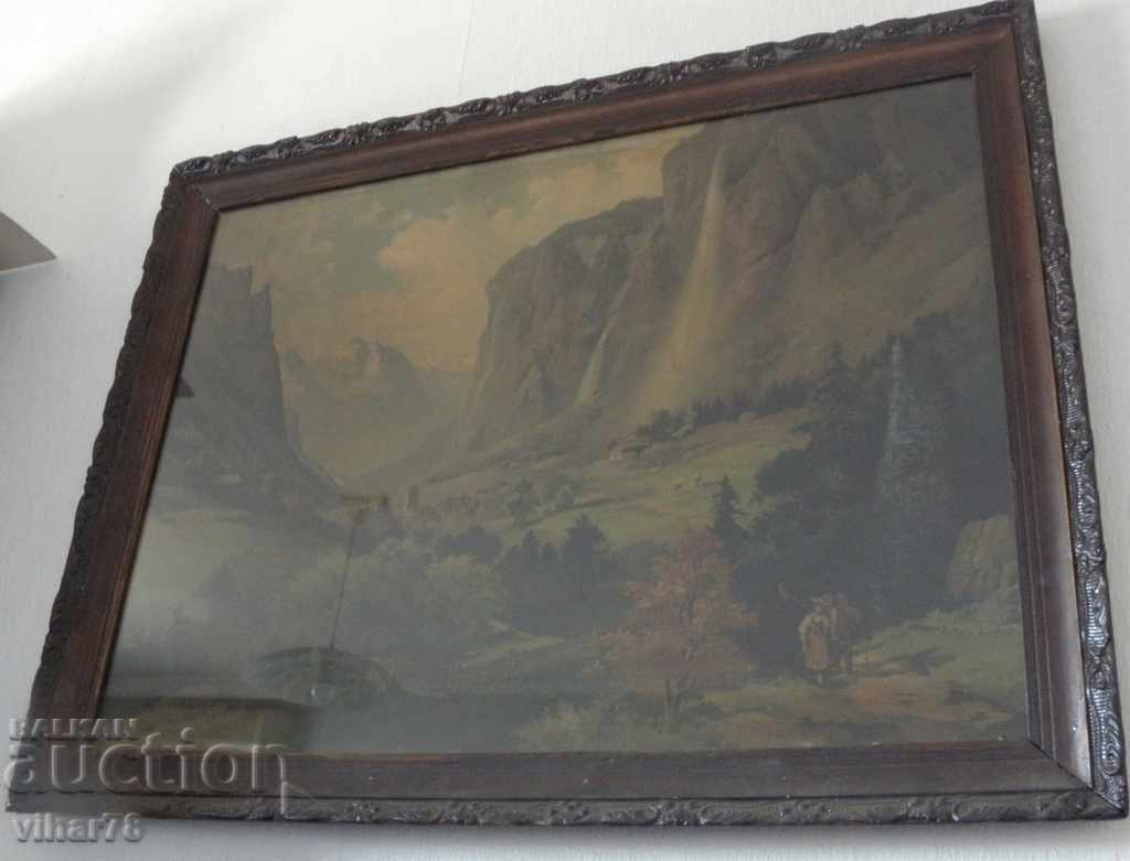 СТАРА КАРТИНА-ЛИТОГРАФИЯ В РАМКА с цена 149.99 лв. | € 76.69 СТАРА КАРТИНА-ЛИТОГРАФИЯ В РАМКА с цена 149.99 лв. | € 76.69