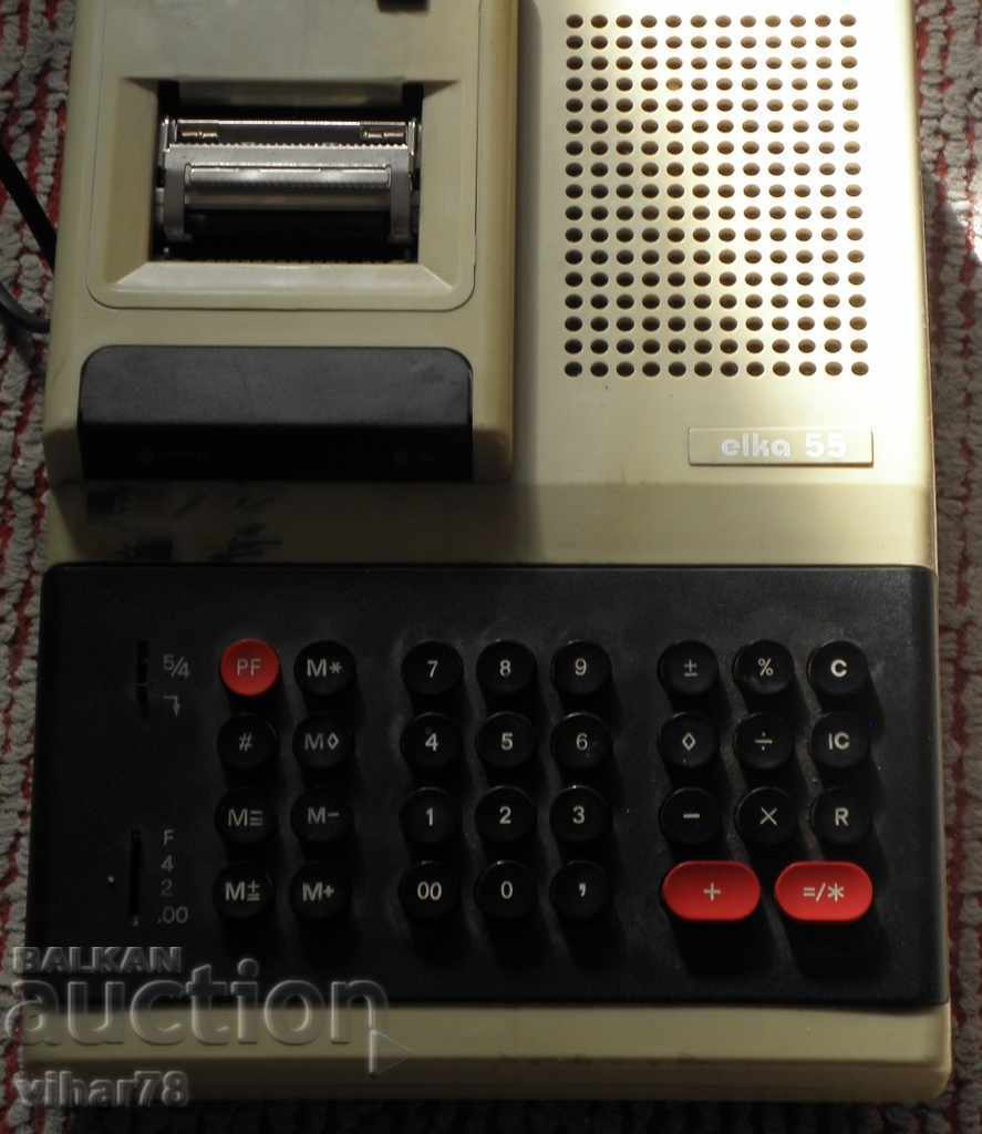 OLD ELECTRONIC CALCULATOR "ELKA - 55" - 5 OLD ELECTRONIC CALCULATOR "ELKA - 55" - 5
