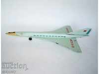 Vechi URSS rus Avion de jucărie din tablă socială TU144