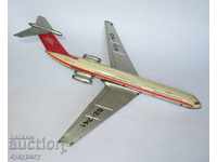 Стара Руска СССР Соц ламаринена детска играчка самолет ИЛ 62