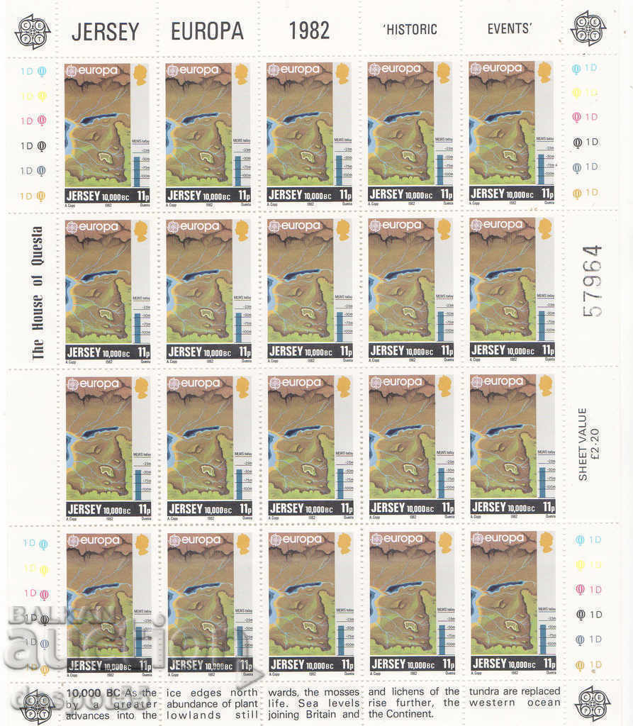 Auction  1982. Jersey. Europe - Historical events. Block sheet.