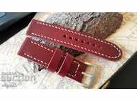 Leather watch strap 24mm Genuine leather by hand 628