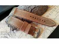 Leather watch strap 24mm Genuine leather by hand 629