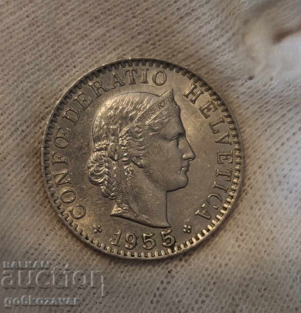 Switzerland 20 rapene 1955 K # 11 with price 2.50 BGN | € 1.28 Switzerland 20 rapene 1955 K # 11 with price 2.50 BGN | € 1.28