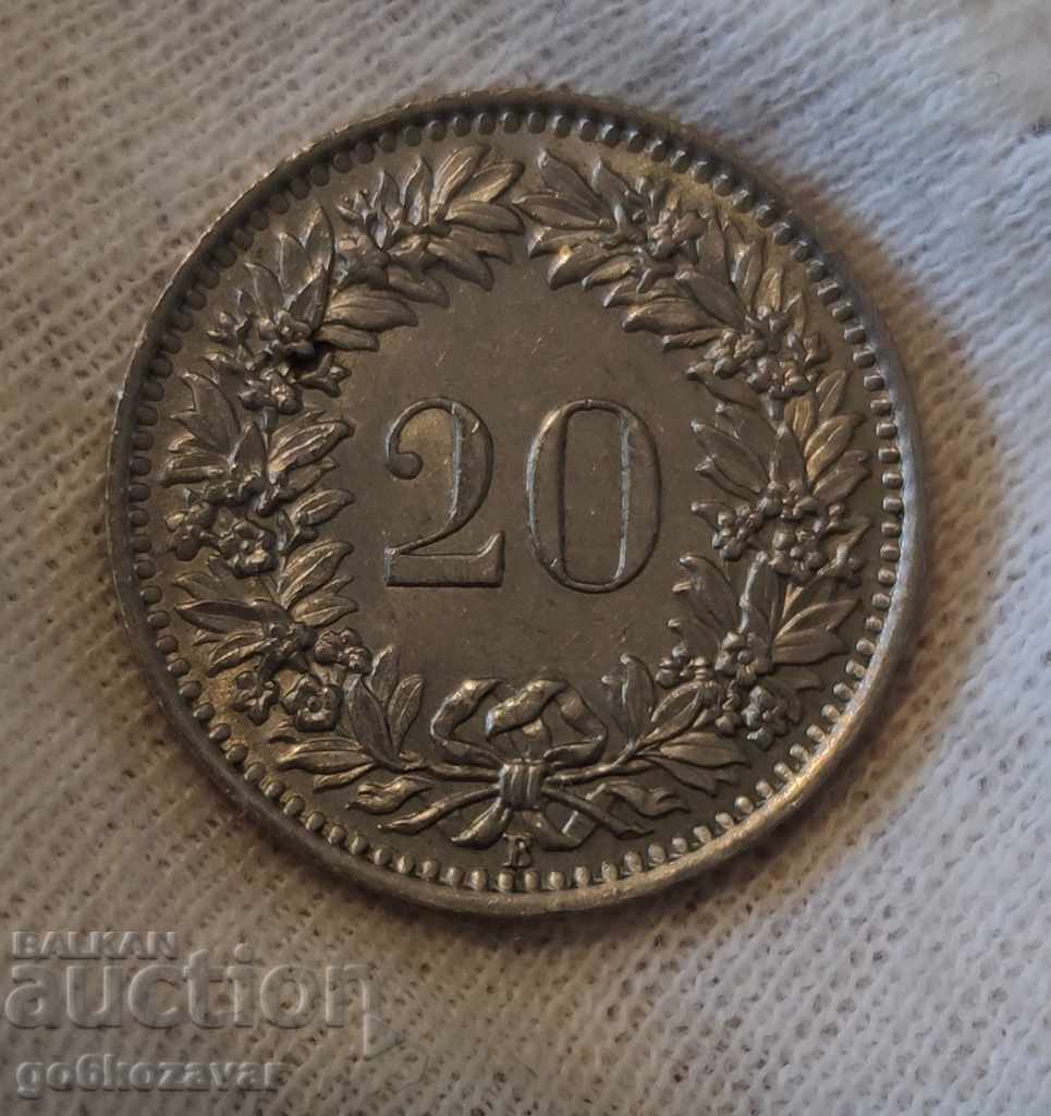 Elveția 20 rapenă 1955 K # 11