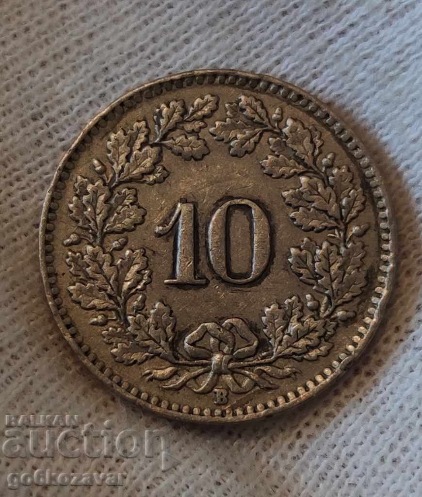 Switzerland 10 rapene 1943 K # 14 with price 2.50 BGN | € 1.28