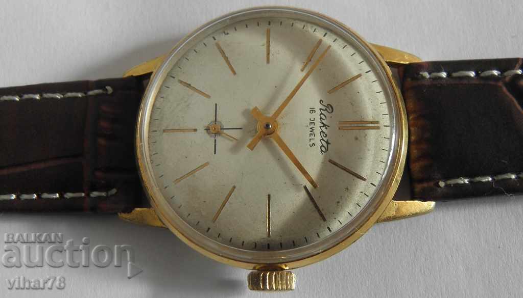 Auction GOLDEN MEN'S Wristwatch ROCKET-20 microns Auction GOLDEN MEN'S Wristwatch ROCKET-20 microns