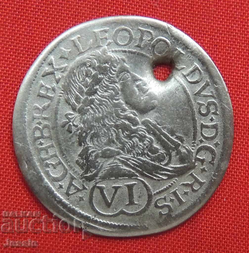 6 Kreuzers 1676 LEOPOLD I Austria-Hungary - Hungary PRESSBURG