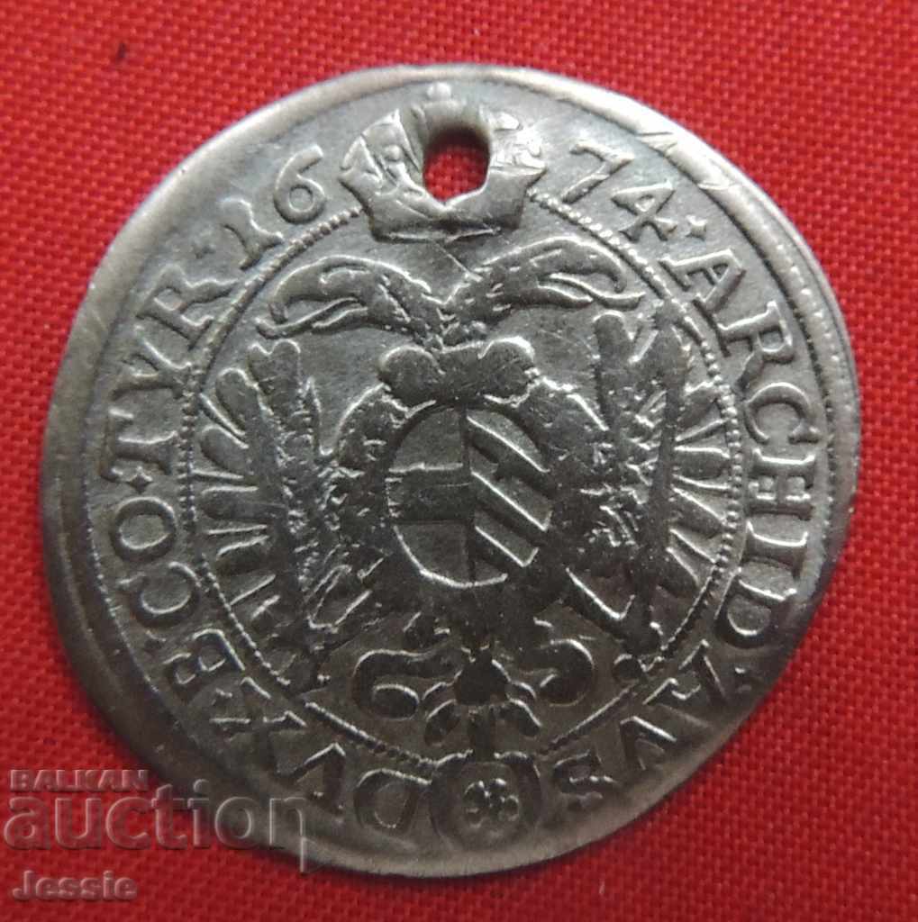 6 Kreuzers 1674 LEOPOLD I Austria-Hungary with price 25.75 BGN | € 13.17 6 Kreuzers 1674 LEOPOLD I Austria-Hungary with price 25.75 BGN | € 13.17