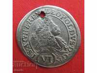 6 Kreuzers 1674 LEOPOLD I Austro-Ungaria