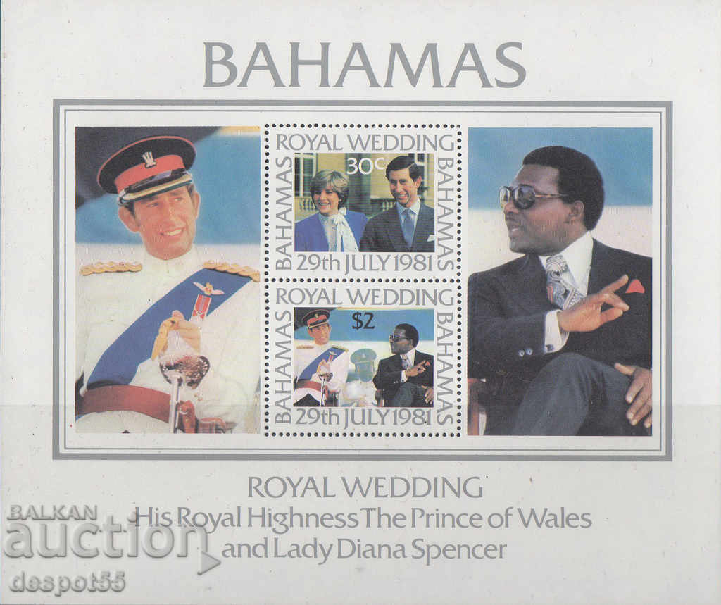 1981. Bahamas. Nunta regală. Bloc.