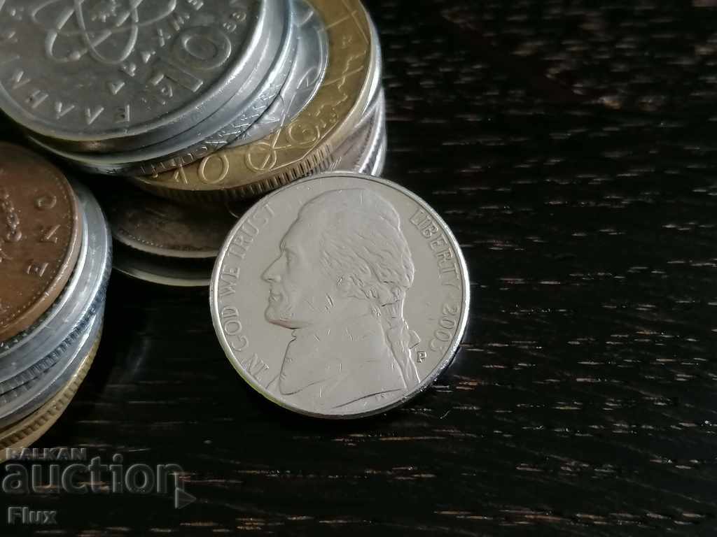 Coin - US - 5 cents 2003 with price 1.25 BGN | € 0.64 Coin - US - 5 cents 2003 with price 1.25 BGN | € 0.64