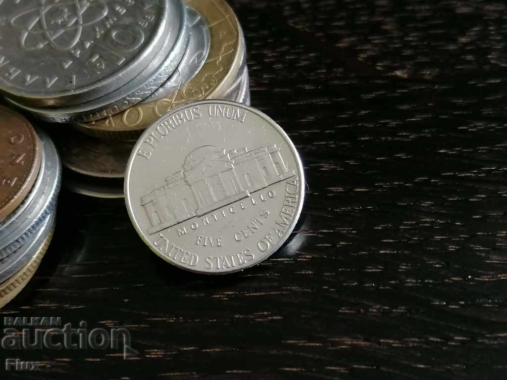 Монета - САЩ - 5 цента | 2003г.