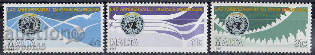 1985. Malta. '40 ONU.
