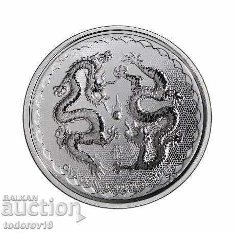 Silver 1 oz Two Dragons 2018