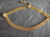 Necklace gold-plated, elegant