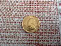 Monedă de aur Krugerrand 1/10 oz monedă de aur pur1984.