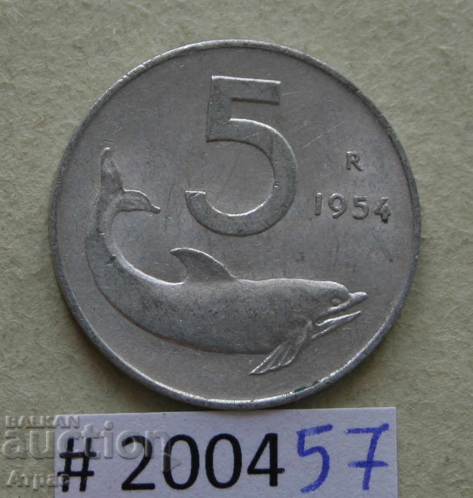 5 liras 1954 Italia