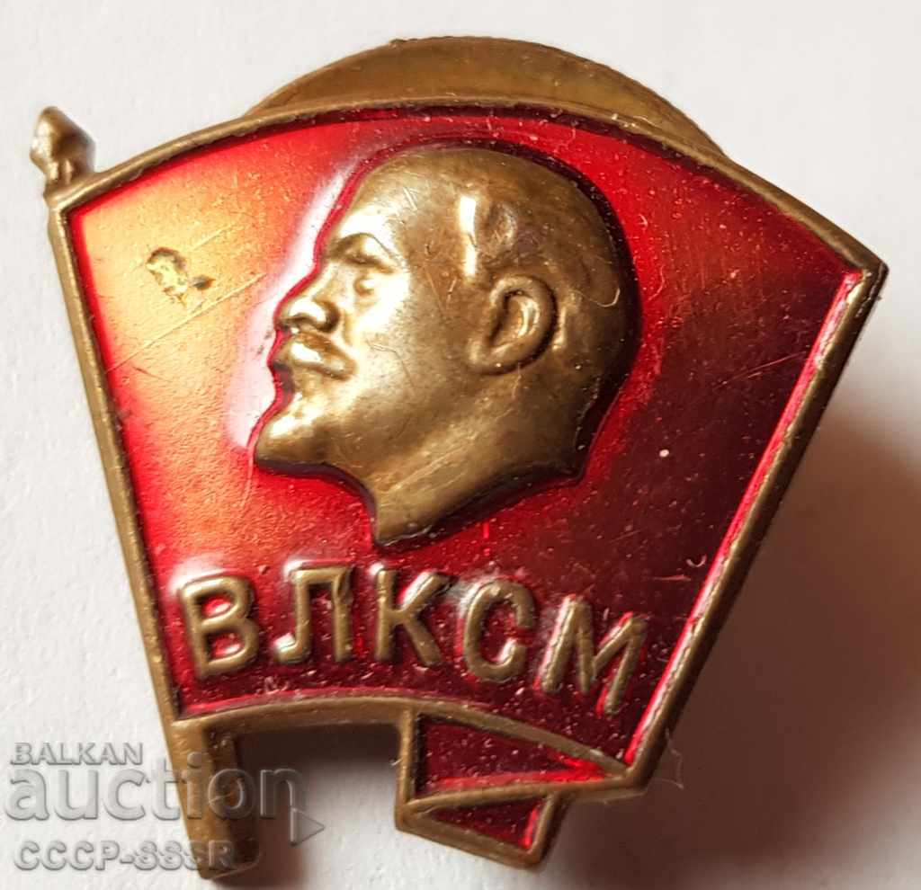 Russia Komsomol badge, small size, red