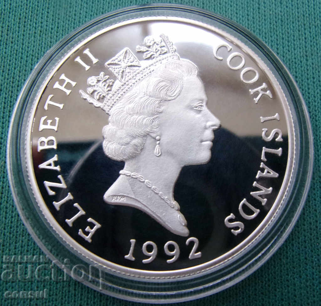 o.Кук  5  Долара  1992  UNC PROOF с цена € 28.12 | 55.00 лв.