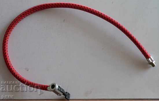 Hose, nozzle for foot pump