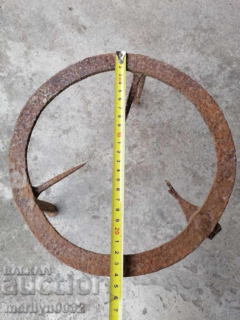 Auction Antique wrought iron fire pit stand Auction Antique wrought iron fire pit stand