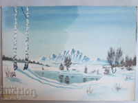 old watercolor-winter