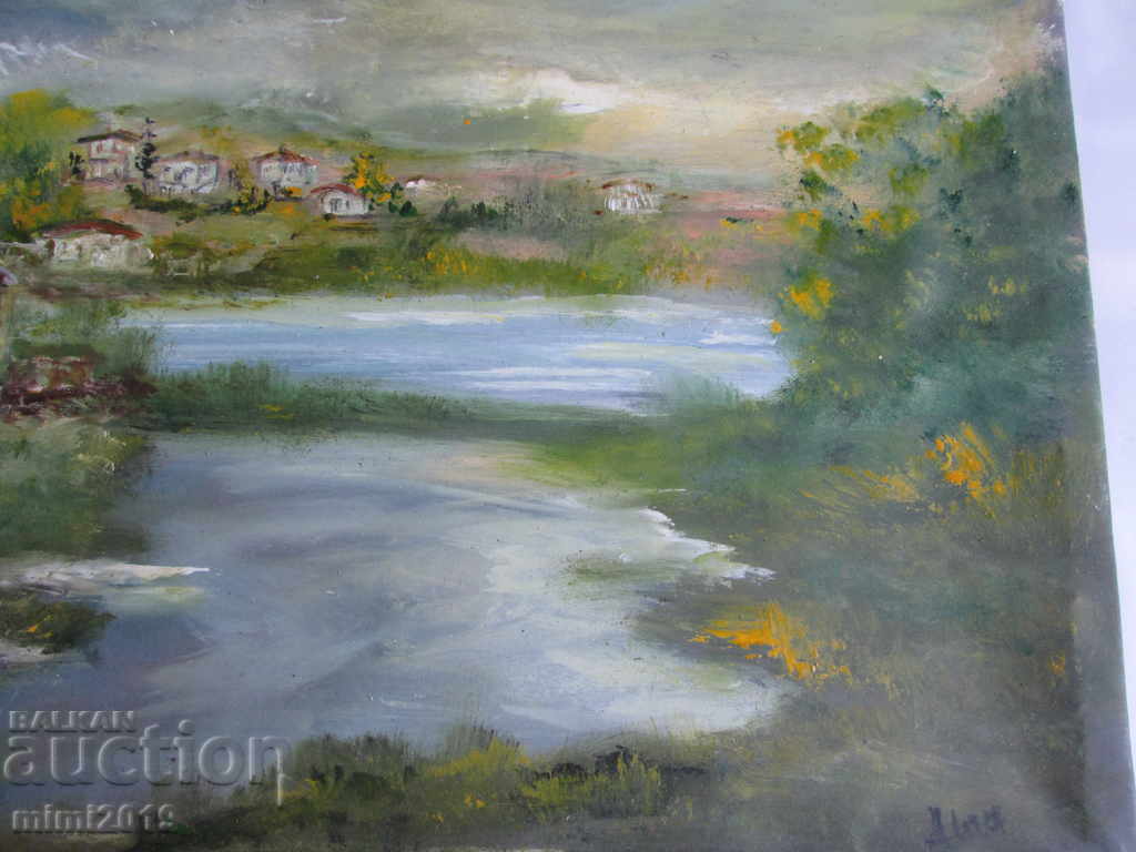 Old Large Painting, oil on canvas, signed Dichev, 61x48 cm - 5 Old Large Painting, oil on canvas, signed Dichev, 61x48 cm - 5