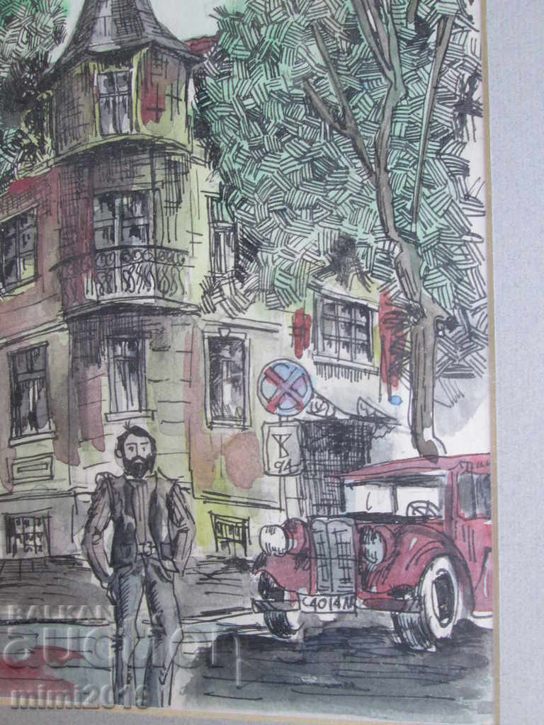 Delivery of Old painting, ink and watercolor, 38x30 cm Delivery of Old painting, ink and watercolor, 38x30 cm