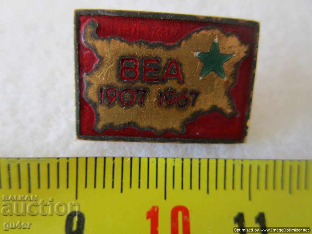 ❌❌VEA badge 1907 - 1967 bronze, enamel, gilt-ORIGINAL-RR❌❌ with price 10.00 BGN | € 5.11 ❌❌VEA badge 1907 - 1967 bronze, enamel, gilt-ORIGINAL-RR❌❌ with price 10.00 BGN | € 5.11