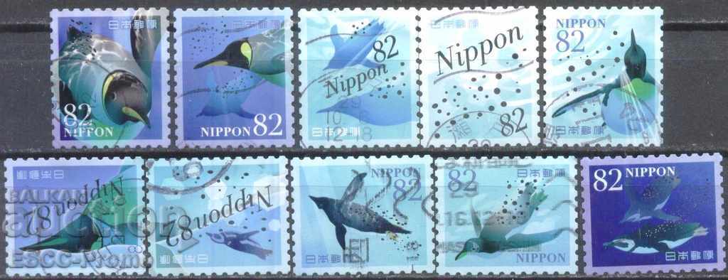 Клеймовани марки Фауна Птици Пингвини 2017 от Япония