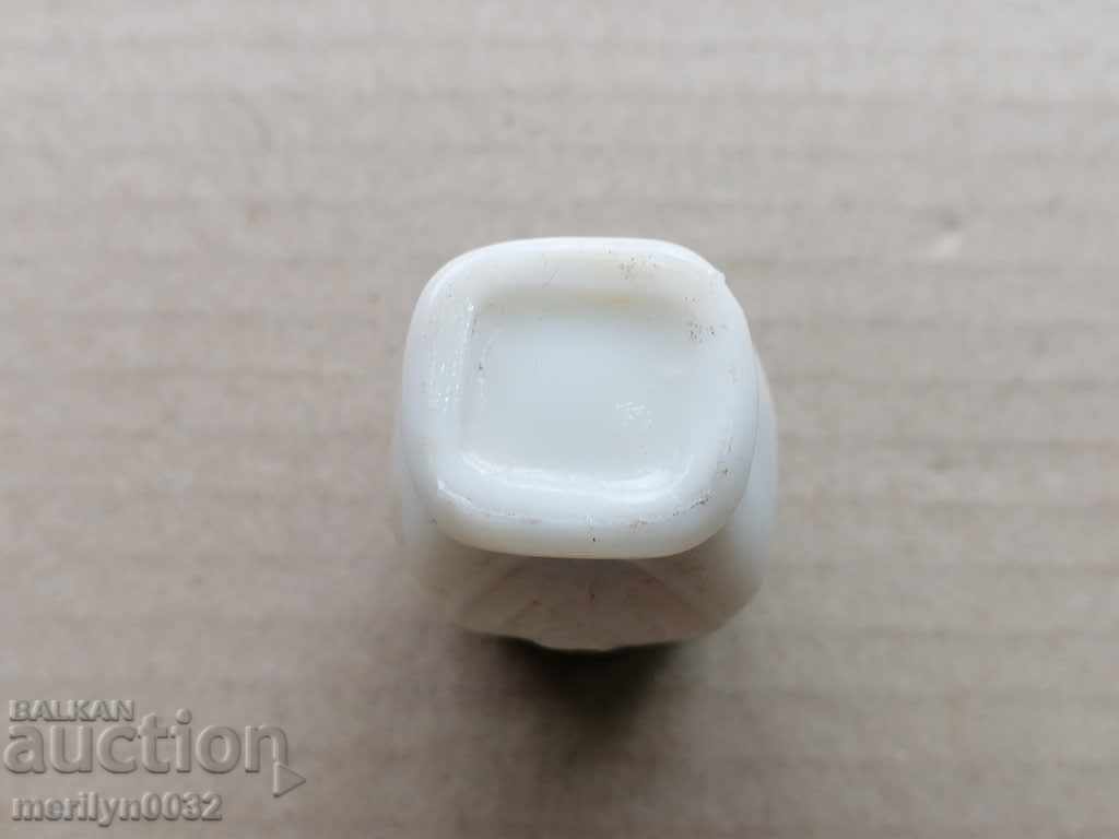 White glass bottle for ointment beginning of the 20th century Kingdom of Bulgaria - 7 White glass bottle for ointment beginning of the 20th century Kingdom of Bulgaria - 7